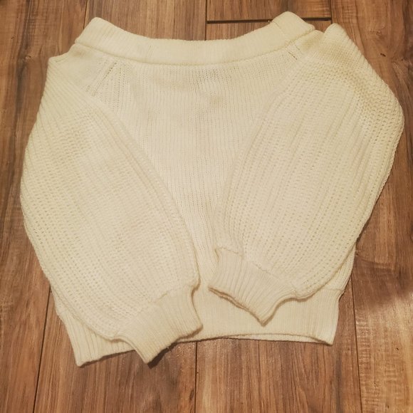 Ivory/cream colored off the shoulder sweater - Picture 1 of 6